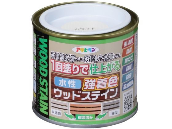 アサヒペン 水性強着色ウッドステイン 1／5L ホワイト