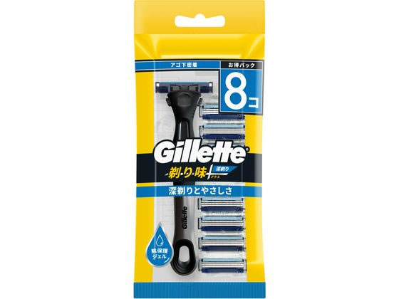 P & G ジレット剃り味プラス 深剃り 本体+替刃8個付 P & G ジレット剃り味プラス 深剃り 本体+替刃8個付