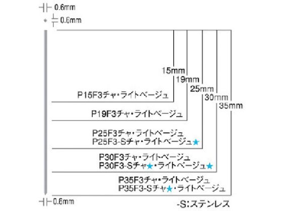MAX ピンネイラ用ピンネイル(ライトベージュ) 長さ35mm (3000本入) P35F3-LIGHT BEIGE MAX ピンネイラ用ピンネイル(ライトベージュ) 長さ35mm (3000本入) P35F3-LIGHT BEIGE