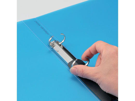 （まとめ）リヒトラブ AQUA DROPsリングファイル（ツイストリング）A5タテ 2穴 150枚収容 背幅32mm 青 F-5006-8 1冊〔×50セット〕〔代引不可〕