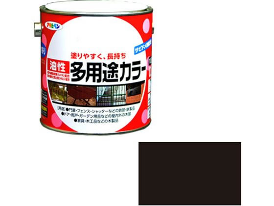 アサヒペン 油性多用途カラー 0.7L 黒