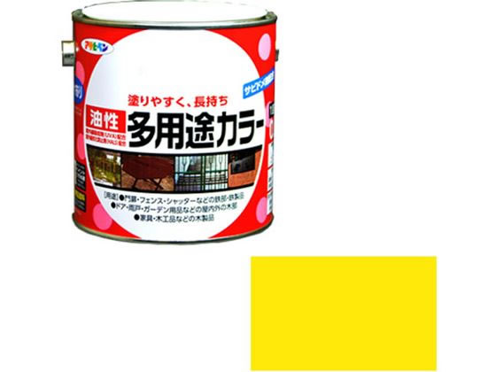 アサヒペン 油性多用途カラー 0.7L 黄色