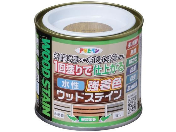 アサヒペン 水性強着色ウッドステイン 1／5L オーク