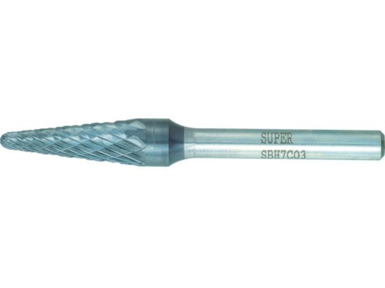 スーパー スーパー超硬バー 重切削用 ロー付タイプ テーパー型 刃径:12.7mm 軸径:6.0mm SBH7C04 スーパー スーパー超硬バー 重切削用 ロー付タイプ テーパー型 刃径:12.7mm 軸径:6.0mm SBH7C04