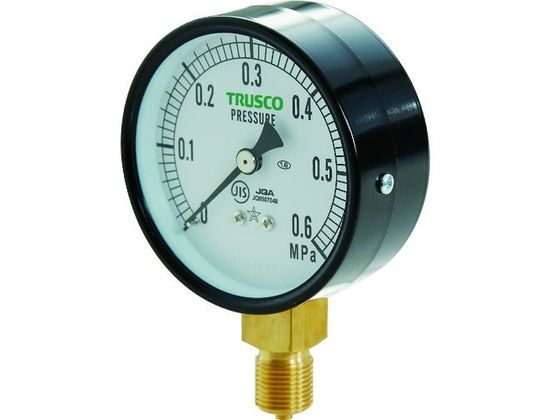 TRUSCO JIS汎用圧力計A型75φ 圧力レンジ0.0~0.60MPa TPG75-0.6