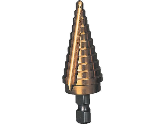 TRUSCO ステップドリル 2枚刃チタンコーティング 5〜25mm 段数11 NMS-25G TRUSCO ステップドリル 2枚刃チタンコーティング 5〜25mm 段数11 NMS-25G