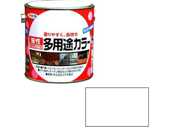 アサヒペン 油性多用途カラー 0.7L ツヤ消し白