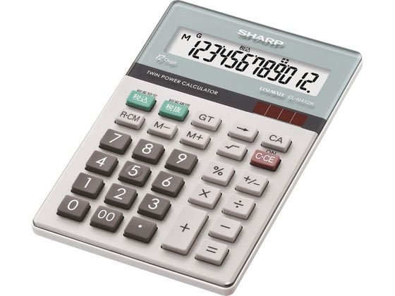 シャープ ナイスサイズ グリーン購入法適合電卓12桁 EL-N412K-X