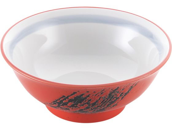 EBM 磁器 中華食器 赤釉筆流し 高台丼 6.8寸 EBM 磁器 中華食器 赤釉筆流し 高台丼 6.8寸