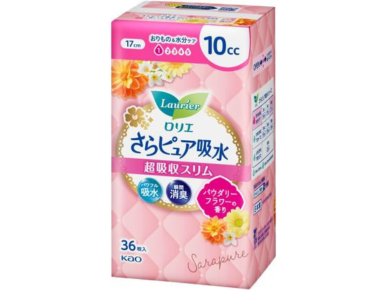 KAO ロリエさらピュア吸水 超吸収スリム10cc パウダリーフラワー36枚