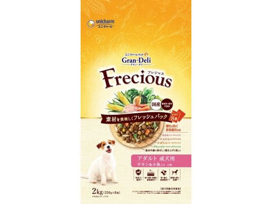 ユニ・チャーム グラン・デリ フレシャス アダルト チキン&小魚 2kg ユニ・チャーム グラン・デリ フレシャス アダルト チキン&小魚 2kg