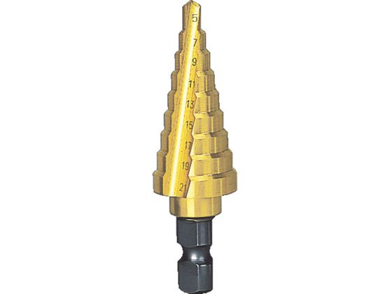 TRUSCO ステップドリル 2枚刃チタンコーティング 6〜27mm 段数12 NMS-27G TRUSCO ステップドリル 2枚刃チタンコーティング 6〜27mm 段数12 NMS-27G
