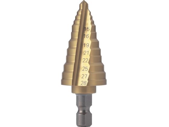 TRUSCO 電気設備用ステップドリル 2枚刃チタンコーティング 15〜28mm NMS-28EG TRUSCO 電気設備用ステップドリル 2枚刃チタンコーティング 15〜28mm NMS-28EG