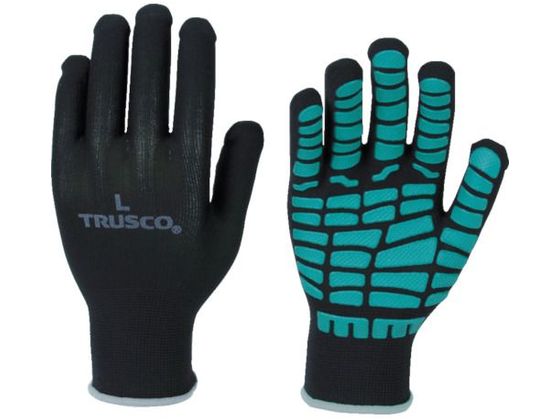 TRUSCO すべり止め天然ゴム手袋 グリーン M THG134GN-M