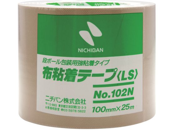 ニチバン 布粘着テープ102N黄土-100 100mm×25m 102N7-100
