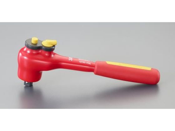 エスコ 3/8"DR 絶縁ラチェットハンドル EA640RF-3 エスコ 3/8"DR 絶縁ラチェットハンドル EA640RF-3