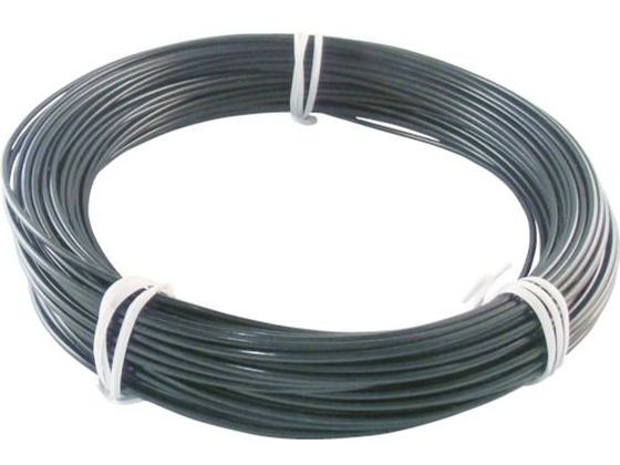 TRUSCO カラー針金 ビニール被覆タイプ 2.0mm×25m 黒