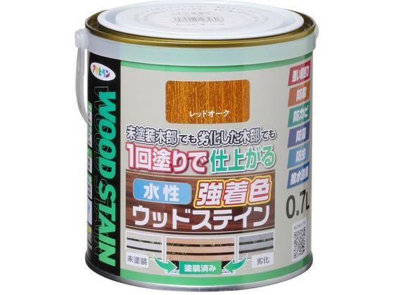 アサヒペン 水性強着色ウッドステイン 0.7L レッドオーク