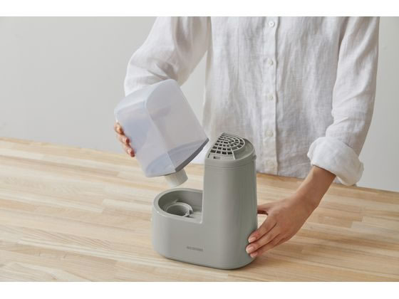 アイリスオーヤマ スチーム式加湿器 120ml ミストグレー AHM-H12B-Hが