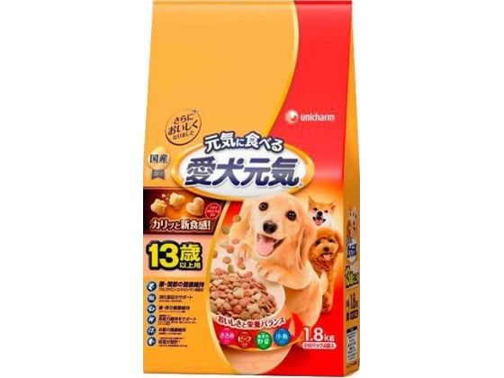 ユニ・チャーム 愛犬元気 13歳以上 ささみビーフ野菜小魚 1.8kg