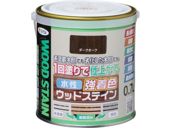 アサヒペン 水性強着色ウッドステイン 0.7L ダークオーク