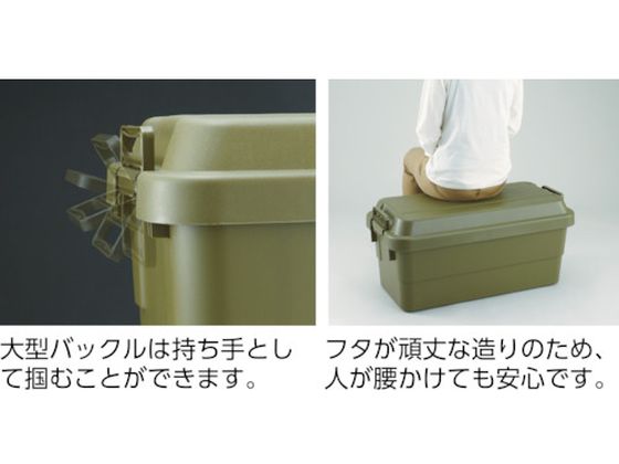 TRUSCO トランクカーゴ フラット天板仕様 70L グレー GYCF-70 2073995