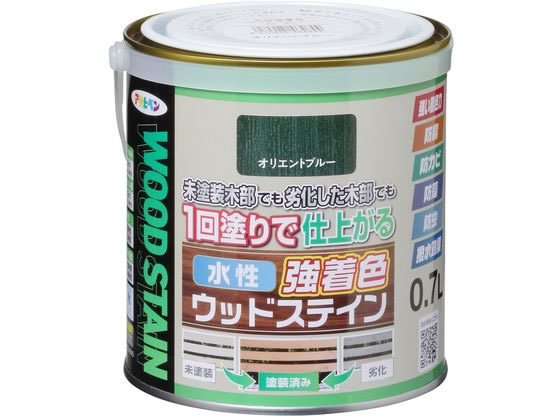 アサヒペン 水性強着色ウッドステイン 0.7L オリエントブルー