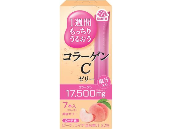 アース製薬 1週間うるおう コラーゲンCゼリー ピーチ味 7本入 アース製薬 1週間うるおう コラーゲンCゼリー ピーチ味 7本入