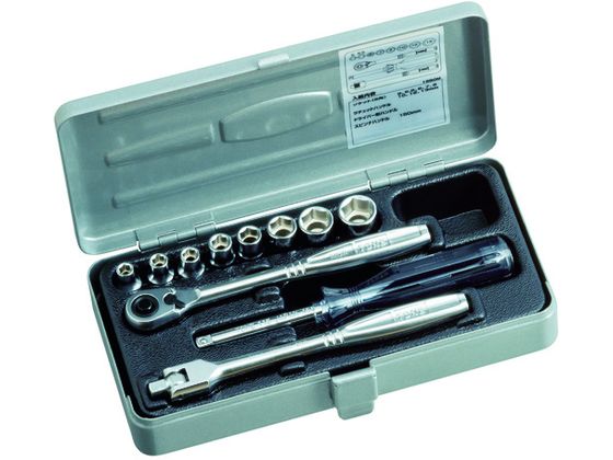 TONE ソケットレンチセット 差込角6.35mm 11点セット 1850M TONE ソケットレンチセット 差込角6.35mm 11点セット 1850M