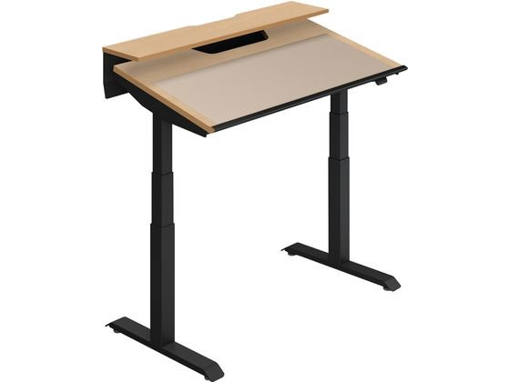 ●品番：ＤＳＥ−ＴＳＰ１２０７Ｂ−６ＡＰ１３●外寸法／幅１１５０×奥行６７５×高さ６８０〜１２９０ｍｍ●下肢空間寸法／幅９８８ｍｍ●天板厚さ／２５ｍｍ●材質／天板：（表面材）メラミン化粧板（エッジ）Ａ