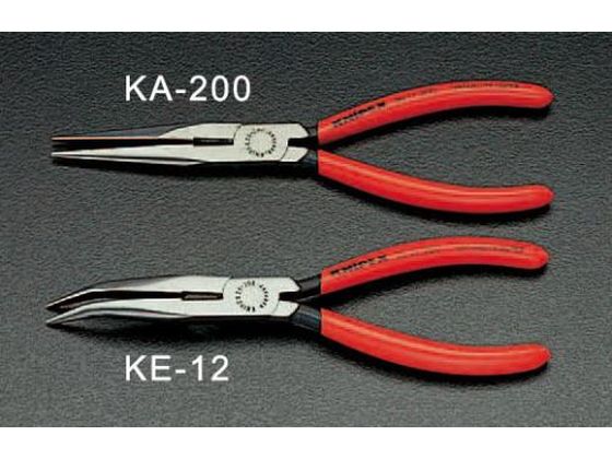 エスコ ラジオペンチ 磨き 200mm EA537KA-200