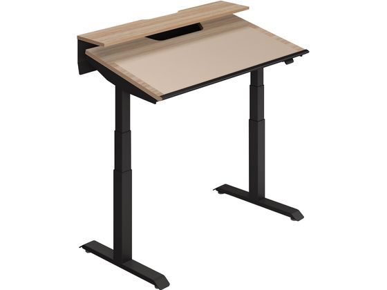 ●品番：ＤＳＥ−ＴＳＰ１２０７Ｂ−６ＡＷ３３●外寸法／幅１１５０×奥行６７５×高さ６８０〜１２９０ｍｍ●下肢空間寸法／幅９８８ｍｍ●天板厚さ／２５ｍｍ●材質／天板：（表面材）メラミン化粧板（エッジ）Ａ