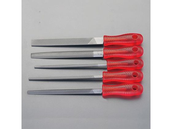 エスコ 鉄工やすり 5種・5本 中目 150mm EA521TW-15D