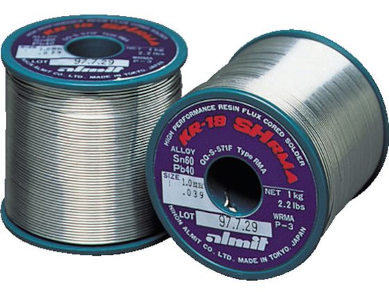 アルミット 鉛入りやに入りはんだ KR-19 SH RMA 0.5mm KR19SHRMA-SN60-P-3-0.5MM アルミット 鉛入りやに入りはんだ KR-19 SH RMA 0.5mm KR19SHRMA-SN60-P-3-0.5MM
