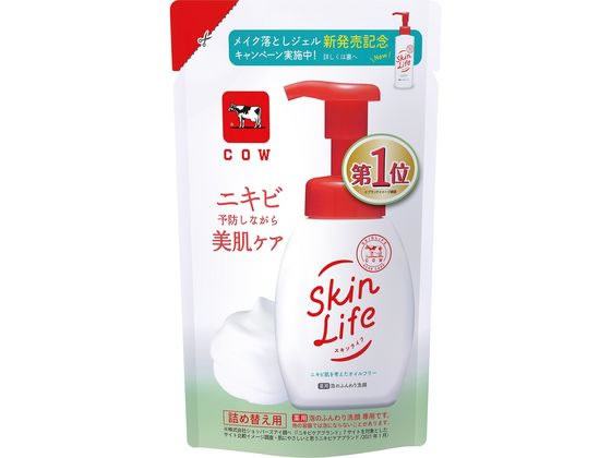 牛乳石鹸 スキンライフ 薬用泡のふんわり洗顔 詰替140mL