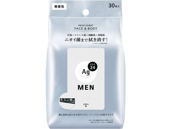 ファイントゥデイ Agデオ24メン メンズシート フェイス&ボディ用 無香 30枚 ファイントゥデイ Agデオ24メン メンズシート フェイス&ボディ用 無香 30枚