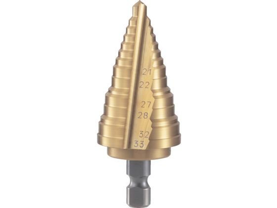 TRUSCO 電気設備用ステップドリル 2枚刃チタンコーティング 21〜33mm NMS-33EG TRUSCO 電気設備用ステップドリル 2枚刃チタンコーティング 21〜33mm NMS-33EG