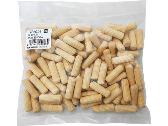 WAKI 木工ダボ 8×25mm 約100個 DB-014