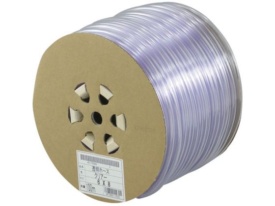 サンヨー 透明ホース6×8 100mドラム巻 TM-68D100T サンヨー 透明ホース6×8 100mドラム巻 TM-68D100T