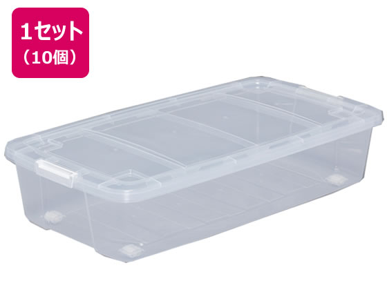 アイリスオーヤマ キャリーストッカー クリア／ホワイト 10台セット AA-740S