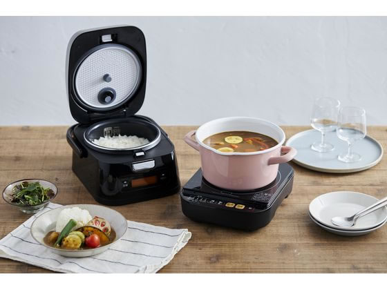 美品 アイリスオーヤマ 分離式IHジャー炊飯器3合 RC-IM30-B ブラック アイリスオーヤマ 銘柄量り炊き IHジャー炊飯器 3合 分離式