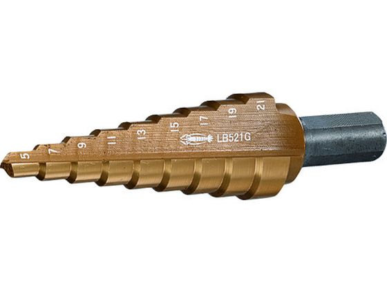 エビ ステージドリル Tinコーティング 5段 軸径10mm 4-12 LB412AG エビ ステージドリル Tinコーティング 5段 軸径10mm 4-12 LB412AG