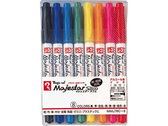 寺西化学工業 マジックインキ マジェスタースリム 8色セット MMJ70C-8