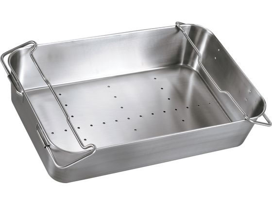 イケダ 18-8 抗菌ステンレス 水切運搬バット 6289600 イケダ 18-8 抗菌ステンレス 水切運搬バット 6289600