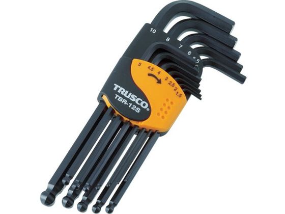 TRUSCO ボールポイント六角棒レンチセット 標準タイプ 12本組 TBR-12S TRUSCO ボールポイント六角棒レンチセット 標準タイプ 12本組 TBR-12S