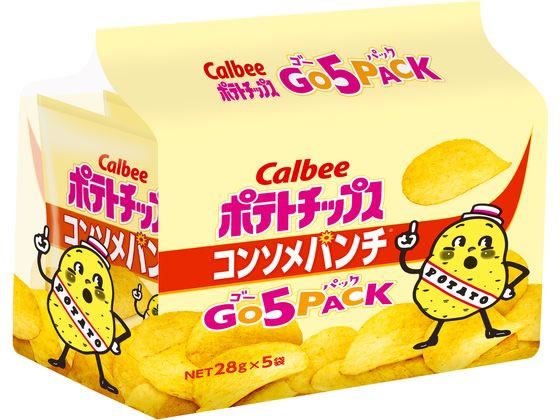 カルビー ポテトチップス コンソメパンチ ゴー5パック カルビー ポテトチップス コンソメパンチ ゴー5パック