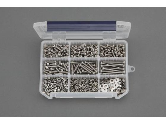 エスコ 鍋頭小ねじ・ナット・ワッシャーセット ステンレス M5 EA949AD-102 エスコ 鍋頭小ねじ・ナット・ワッシャーセット ステンレス M5 EA949AD-102