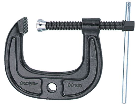 スーパー シャコ万力(C型)強力ワイドタイプ 100mm カチオン電着塗装 CC-100 スーパー シャコ万力(C型)強力ワイドタイプ 100mm カチオン電着塗装 CC-100