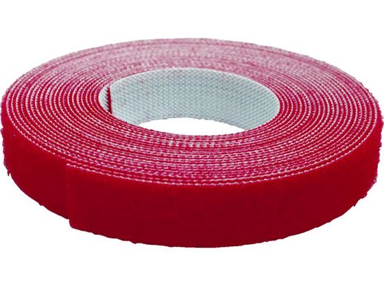 ユタカメイク マジックテープ 超薄型マジックバンド 10mm×3m レッド