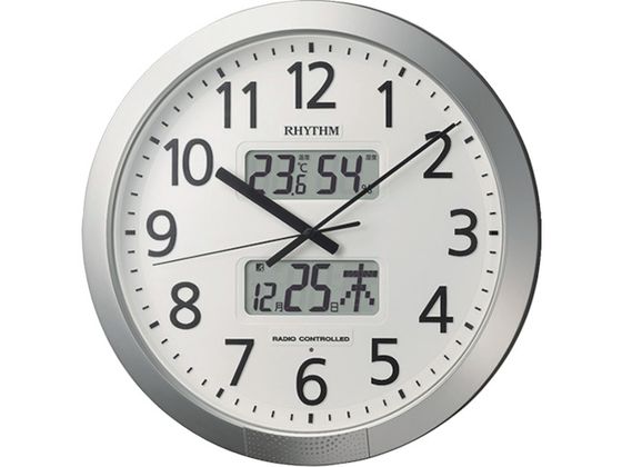 RHYTHM 電波 掛時計 プログラムカレンダー404SR φ430×66 RHYTHM 電波 掛時計 プログラムカレンダー404SR φ430×66